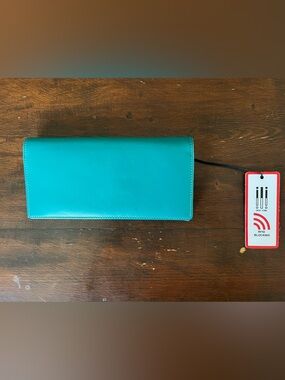 ILI New York Genuine Leather Multicolor Wallet NWT RFID Blocking Credit Cards